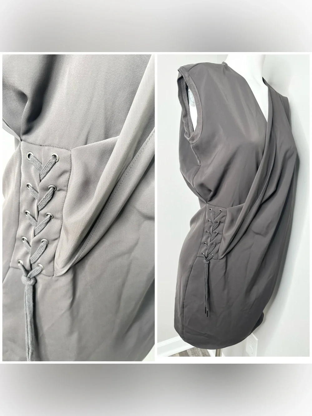 ALL SAINTS BROWN LACE DRESS 2 Preloved